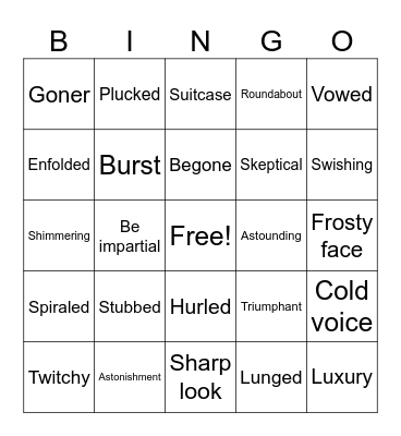 Kid Lit Bingo Card
