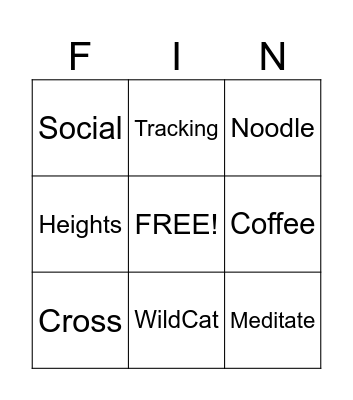 Ice Cream Social BIngo Card