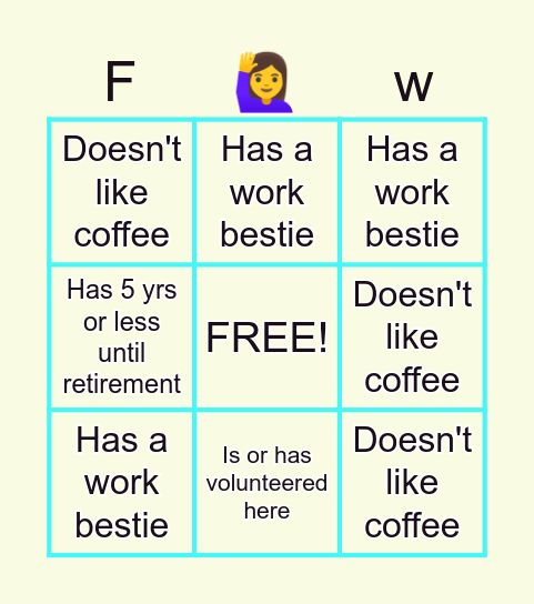 Ice Cream Social Bingo Card
