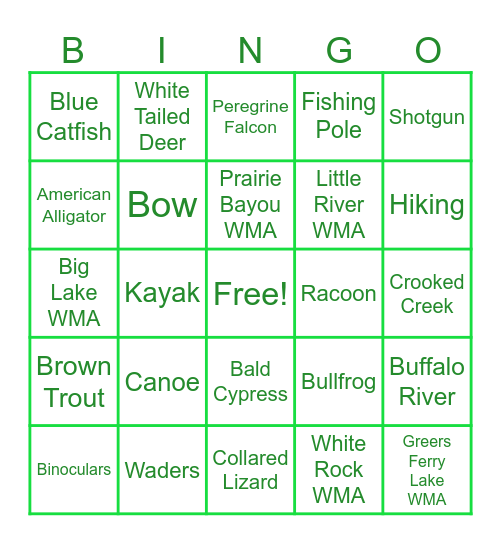 AGFC BINGO Card