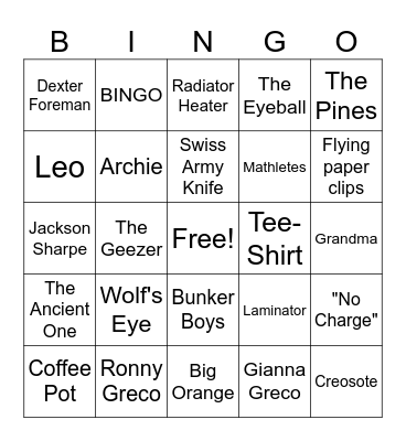 Old School Bingo Card