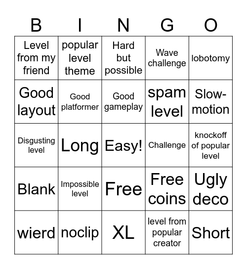 Gd bingo Card