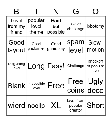 Gd bingo Card