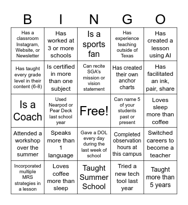 Level Up Bingo! Bingo Card