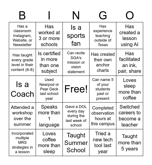 Level Up Bingo! Bingo Card