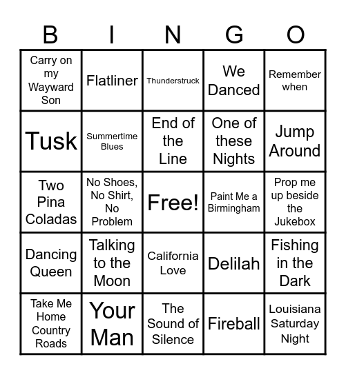 P&G Birthday List Bingo Card