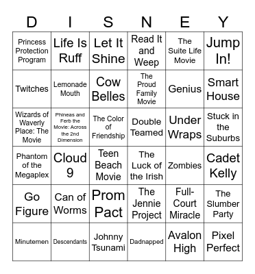 DCOM Bingo Card