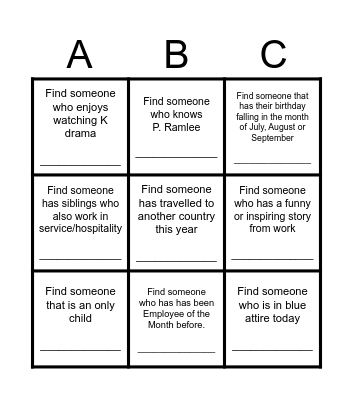 Heartists Activity! Bingo Card