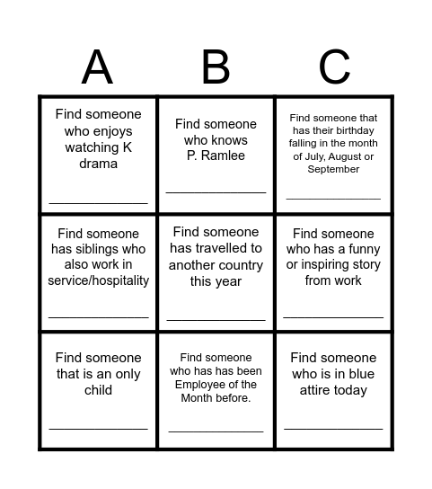 Heartists Activity! Bingo Card