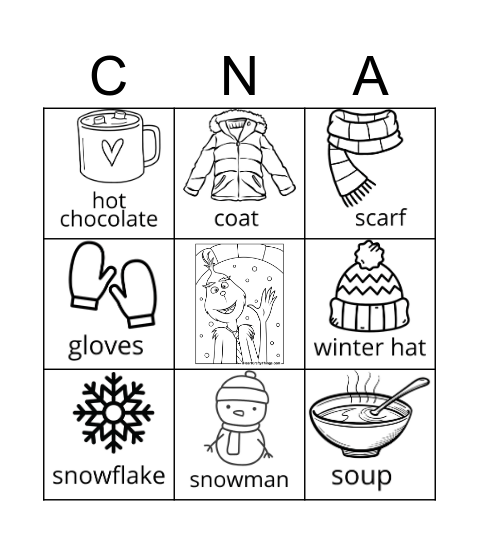 Winter Bingo: Grinch Edition Bingo Card