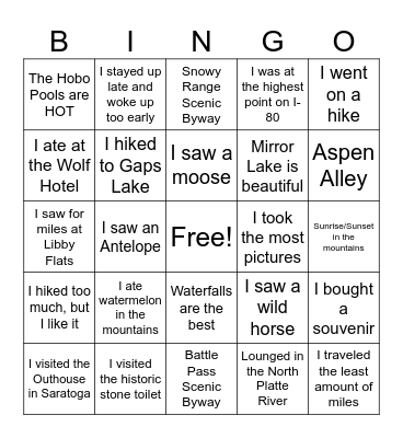Girls Trip Bingo Card