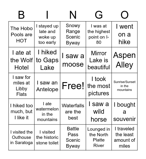 Girls Trip Bingo Card