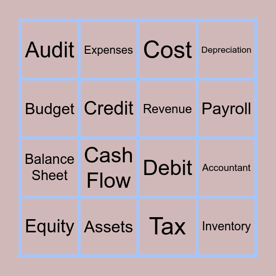 Accounting Bingo Card
