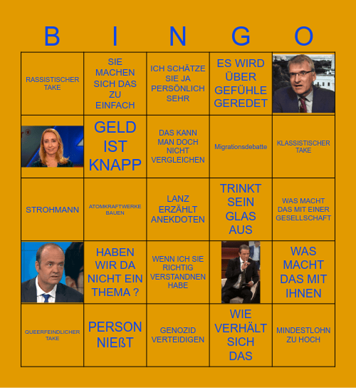 LANZ BULLSHITBINGO Card