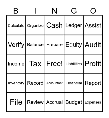Accounting Bingo Card
