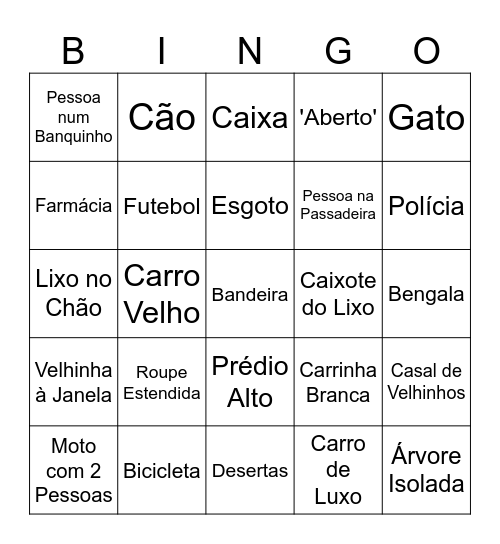 BINGO MADEIRA Bingo Card