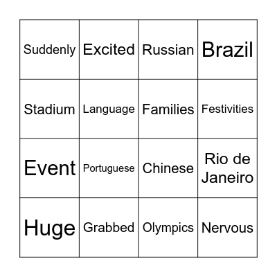 Time to Listen! Bingo Card