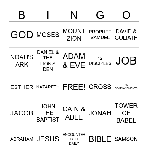 TVC BINGO Card