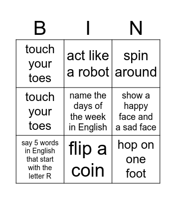 Can You...? Bingo Card