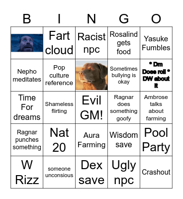 Dalmancia bingo Card