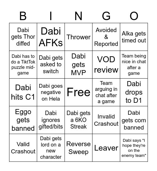 ApexDabingo Card
