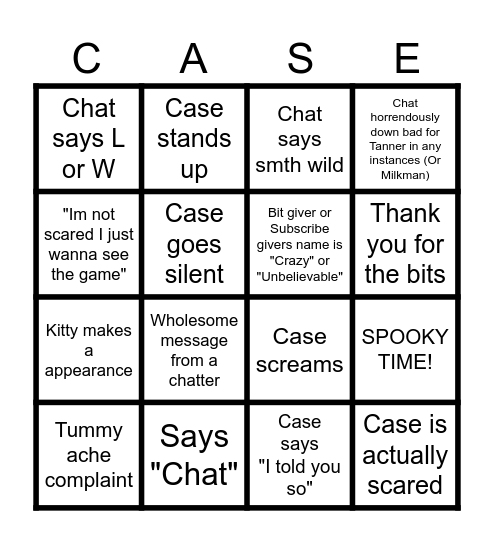 Case0h Bing0 Bingo Card