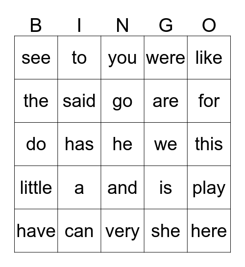 Purple Words Bingo Card