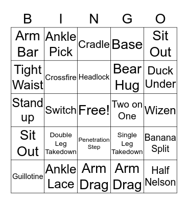 Wrestling Bingo!! Bingo Card