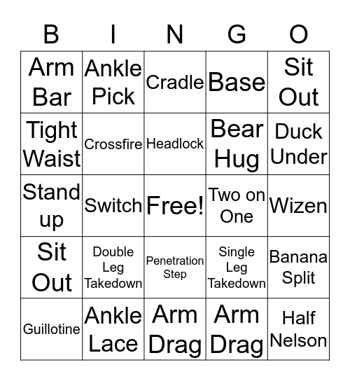 Wrestling Bingo!! Bingo Card