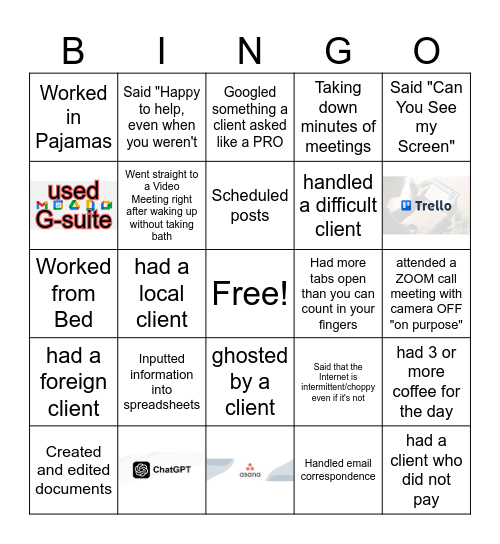 GVA BINGO Card