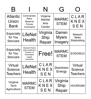 STEMKamp BINGO Card