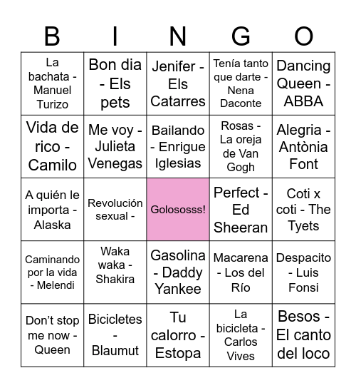 18 Berta Bingo Card