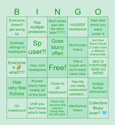 Our System Bingo!! Bingo Card