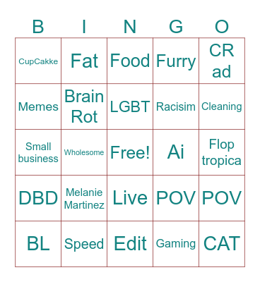 TIKY BINGY Bingo Card