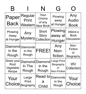 GROUND BREAKING READS Bingo Card