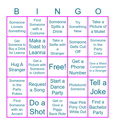 Bach To The 90's! Bingo Card