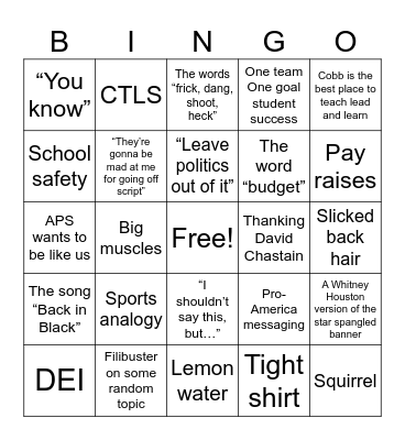 district kick off Bingo Card
