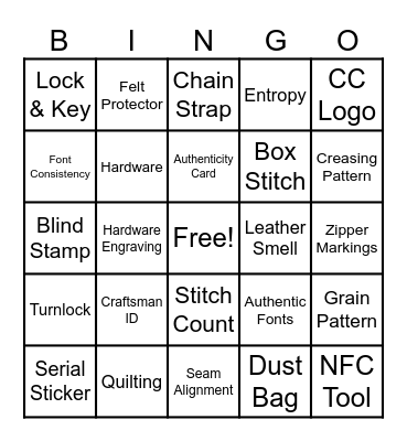 Authenticating Bingo Card