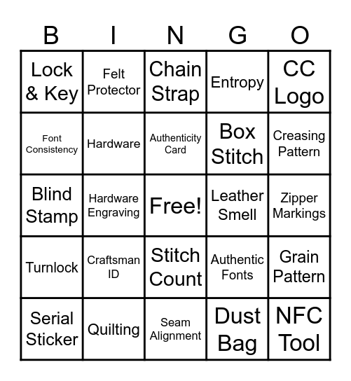 Authenticating Bingo Card