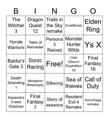 Partner ShowCase Bingo Card