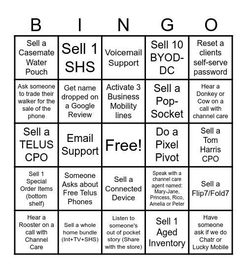 August BINGO!! Bingo Card