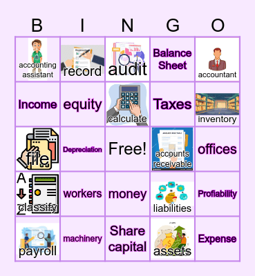 business verbs Bingo Card