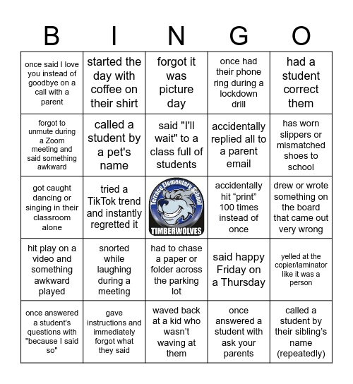Find a teacher who... Bingo Card