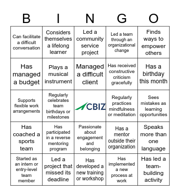 Class of 2027 EMDA BINGO Card