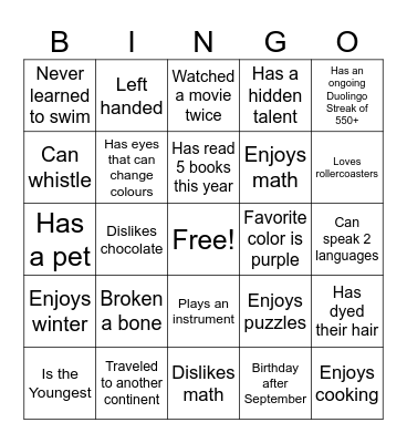ASEC ICE BREAKER Bingo Card