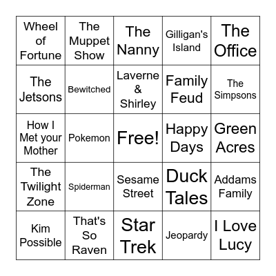 FIL Theme Song Bingo Card