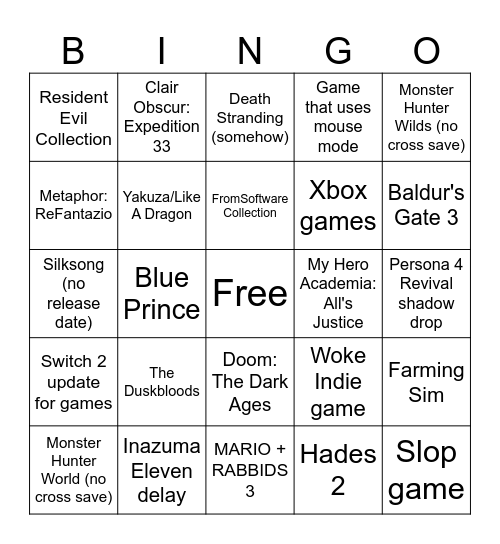 Bingo Card