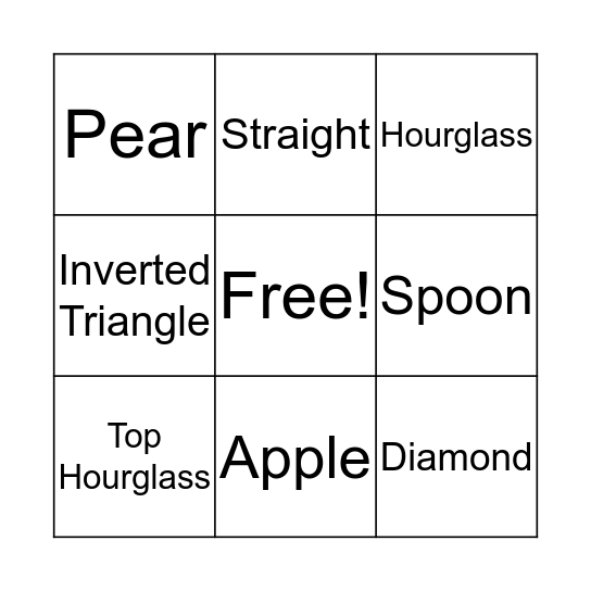 Figure Types Bingo Card