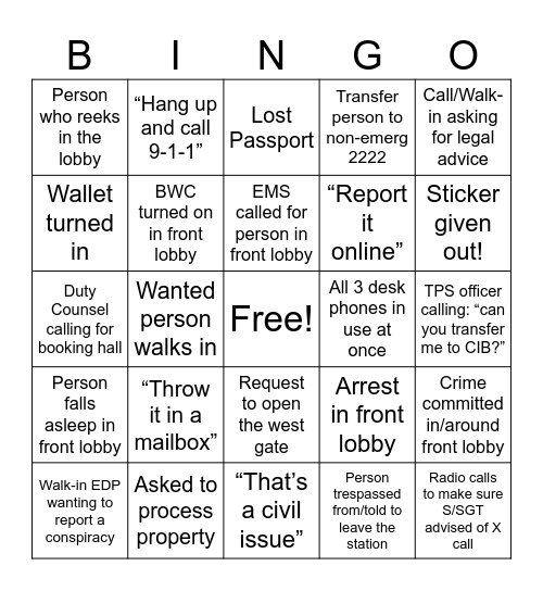 SDOBingo20250730 Bingo Card