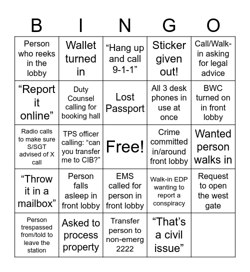 SDOBingo20250730 Bingo Card